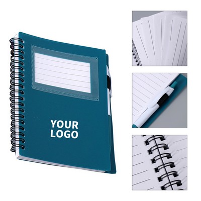 Clear Cover Spiral Business Notebook