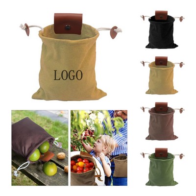 Portable Canvas Foraging Bag