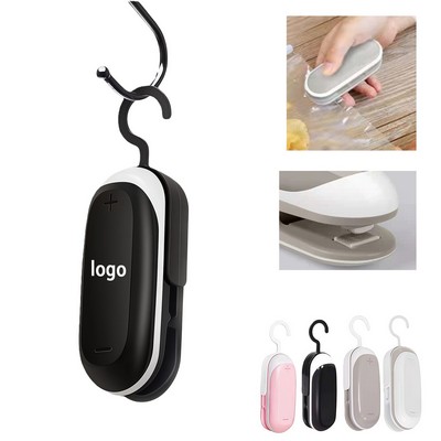 Portable Mini Bag Sealer & Cutter (ABS, Heat Seal, Hook Storage, Battery Powered)