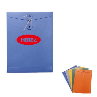 String-Tie Document Envelope with Secure Closure
