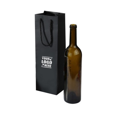 Single Wine Bottle Tote Bag