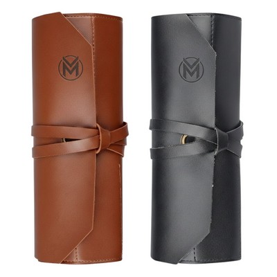 Vintage Leatherette Roll-Up Tool Organizer
