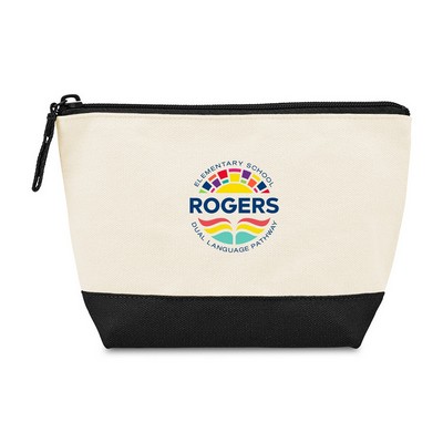 Canvas Zippered Pouch - Black