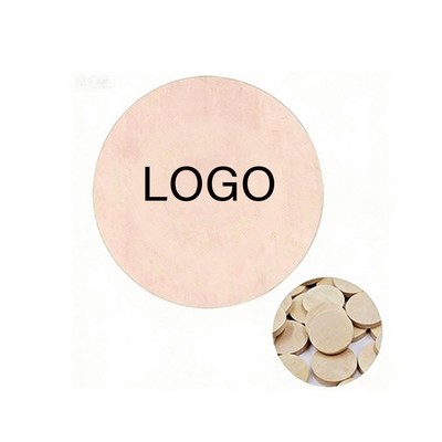Professional Natural Round Solid Wood Counting Token