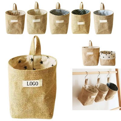 Cotton And Linen Storage Hanging Bag